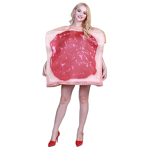 EraSpooky Couples Peanut Butter and Jelly Costume Halloween Party Funny Food Fancy Dress - Image 3