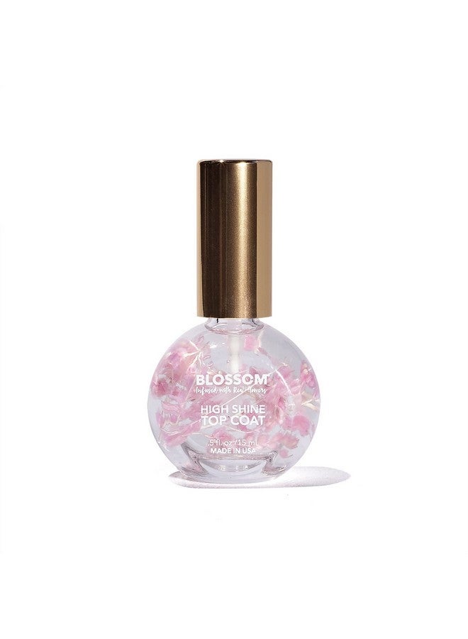 Blossom High-Shine Top Coat Laminate, Infused With Real Flowers, Made In Usa, 0.5 Fl. Oz./15 Ml, Pink  - Image 1