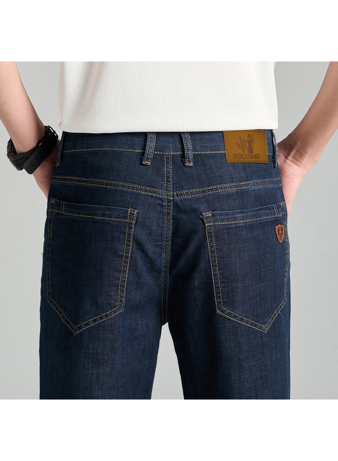 FOLUNSI Stretch Comfort】men's Jeans - Spring Summer Fashion Loose Fit Straight Leg Casual Denim Pants For Men - Image 5