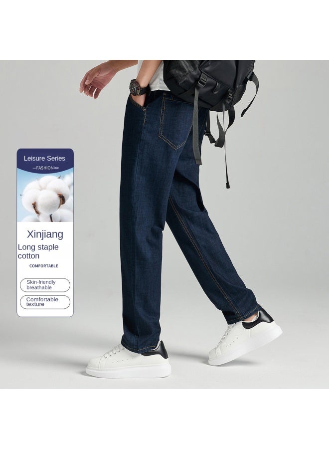 FOLUNSI Stretch Comfort】men's Jeans - Spring Summer Fashion Loose Fit Straight Leg Casual Denim Pants For Men - Image 2