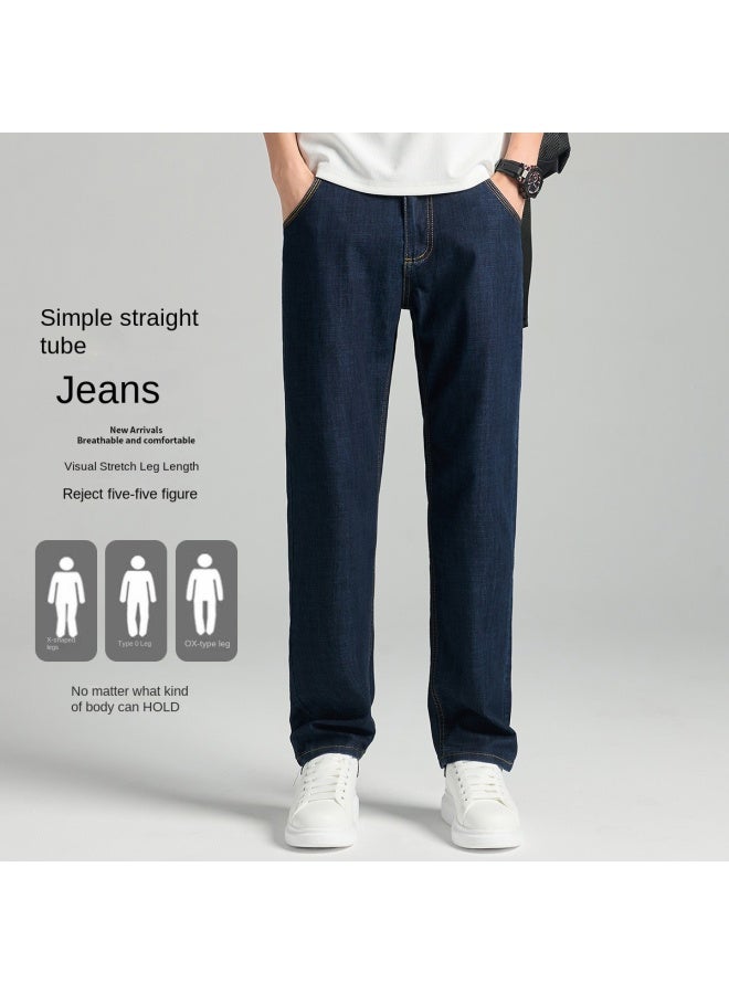 FOLUNSI Stretch Comfort】men's Jeans - Spring Summer Fashion Loose Fit Straight Leg Casual Denim Pants For Men - Image 3