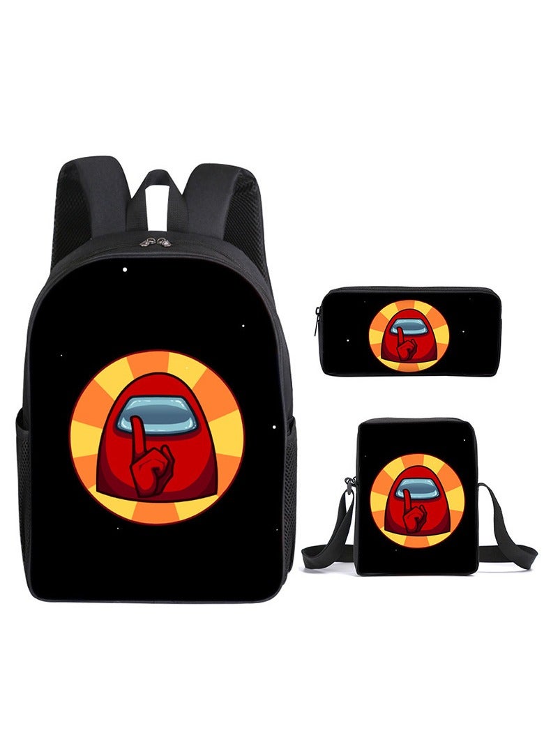 Among Us Backpack For Primary And Secondary School Students Three-Piece Set 29*16*42cm