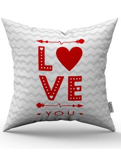 Cango Home Red Gray Modern Valentine's Day Themed Digital Printed Throw Pillow Cover CGH973 