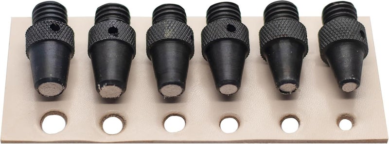 Realeather T3004 Maxi Leather Punch Set for Crafting 6 Sizes from 316  515 BlackSilver 6Piece Set - Image 4