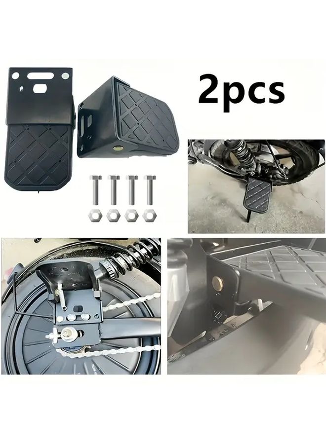 2pcs Universal Foldable Anti Slip ATV Foot Pedals For Sport Utility Vehicles Motorcycles Electric Bikes - Image 1