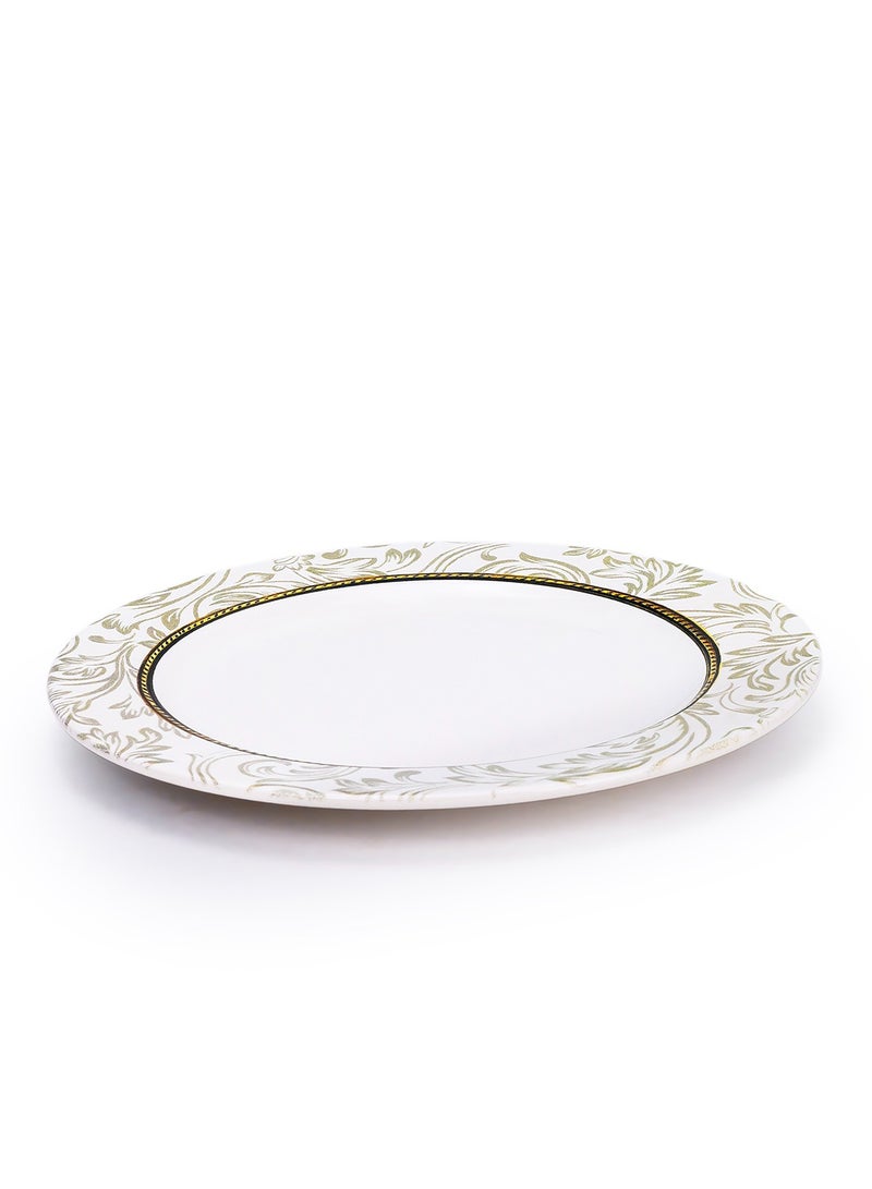 EDESSA Edessa Ceramic Elana 27Cm Round Dinner Plate, White (Set of 1)  - Image 1