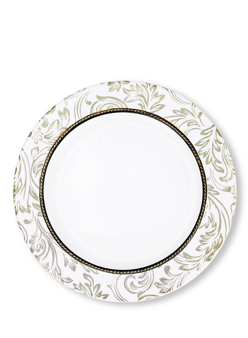 EDESSA Edessa Ceramic Elana 27Cm Round Dinner Plate, White (Set of 1)  - Image 4