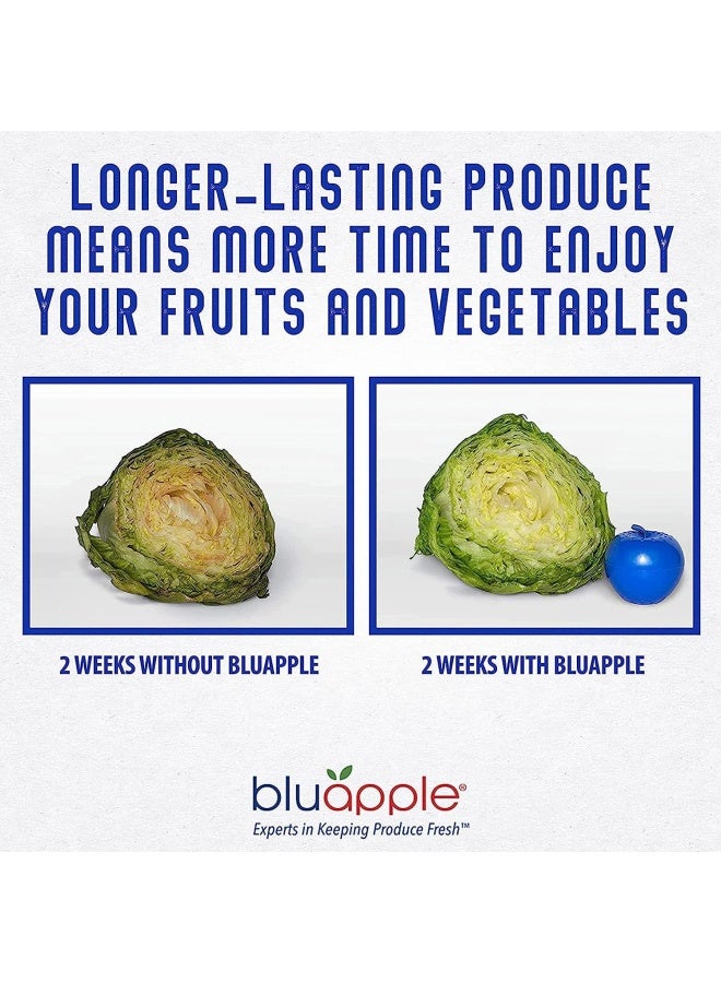 Bluapple Produce Saver Ethylene Gas Absorber 2Pack Keeps Fruits Vegetables Fresh Longer in Refrigerator Crisper Shelves Fruit Bowls Lasts up to 3 Months Produce Storage BPA Free USA Made - Image 4