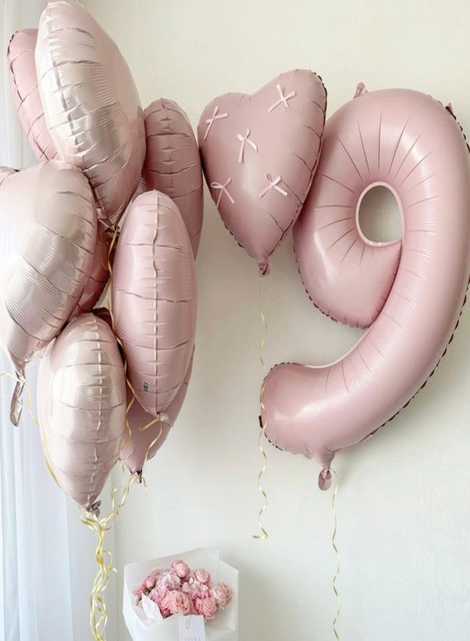 Sowide Light Pink Heart Balloons,12Pcs 18 Inch Pastel Baby Pink Helium Foil Love Heart Shaped Balloons for Bridal Wedding Engagement Party Anniversary Birthday Baby Shower Valentines Day Decorations - Image 4