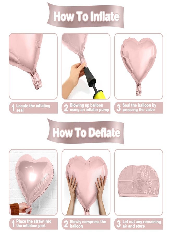 Sowide Light Pink Heart Balloons,12Pcs 18 Inch Pastel Baby Pink Helium Foil Love Heart Shaped Balloons for Bridal Wedding Engagement Party Anniversary Birthday Baby Shower Valentines Day Decorations - Image 3