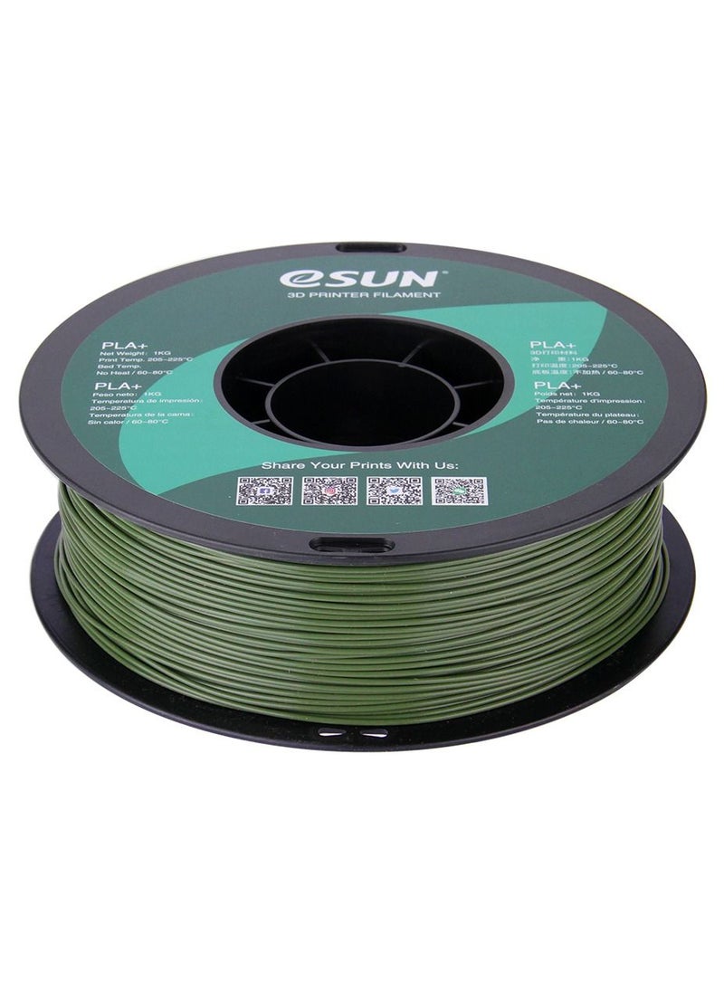 eSUN - Esun 3D Printer Filament PLA+ 1.75 mm Dimensional Accuracy +/- 0.05 mm 1 Kg (2.2 lbs) Spool 3D Printing Material for 3D Printers – Olive Green - Image 1