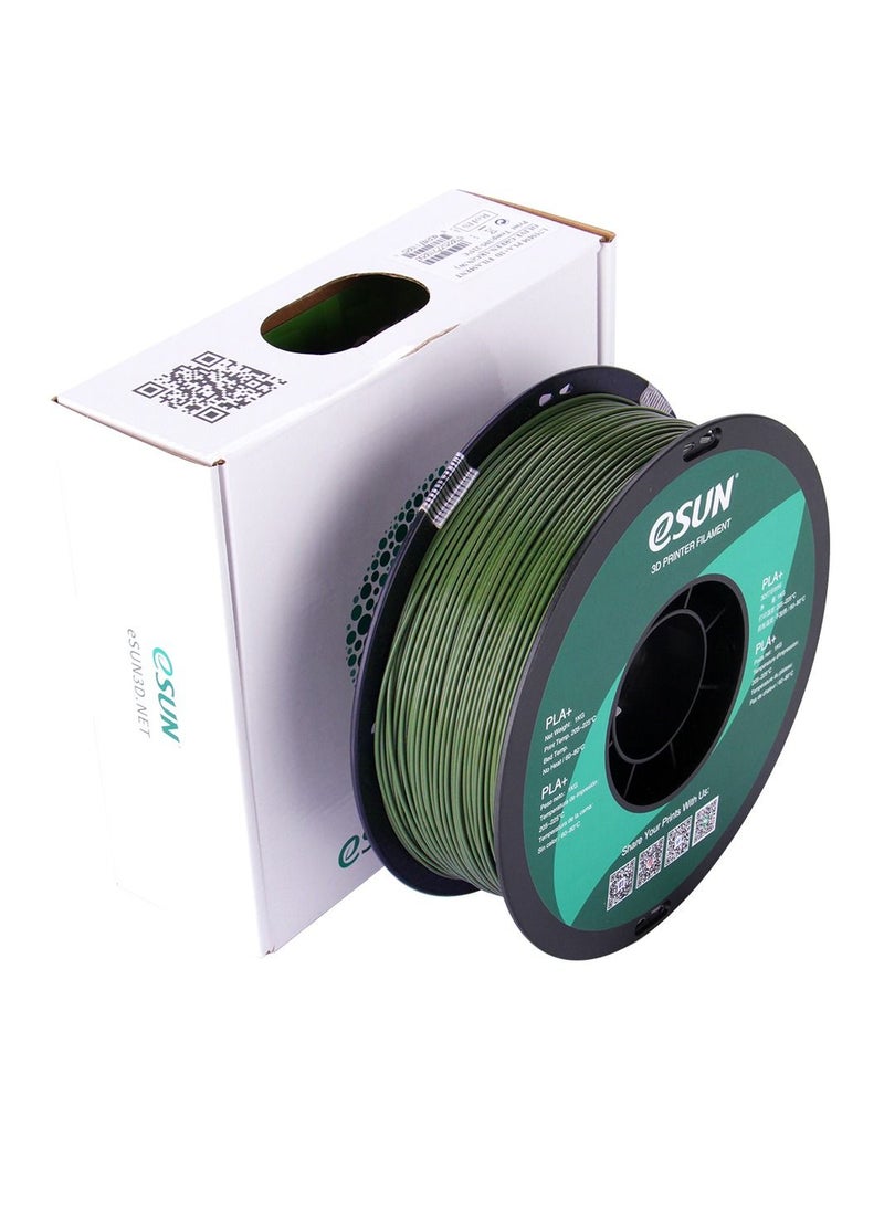 eSUN - Esun 3D Printer Filament PLA+ 1.75 mm Dimensional Accuracy +/- 0.05 mm 1 Kg (2.2 lbs) Spool 3D Printing Material for 3D Printers – Olive Green - Image 1