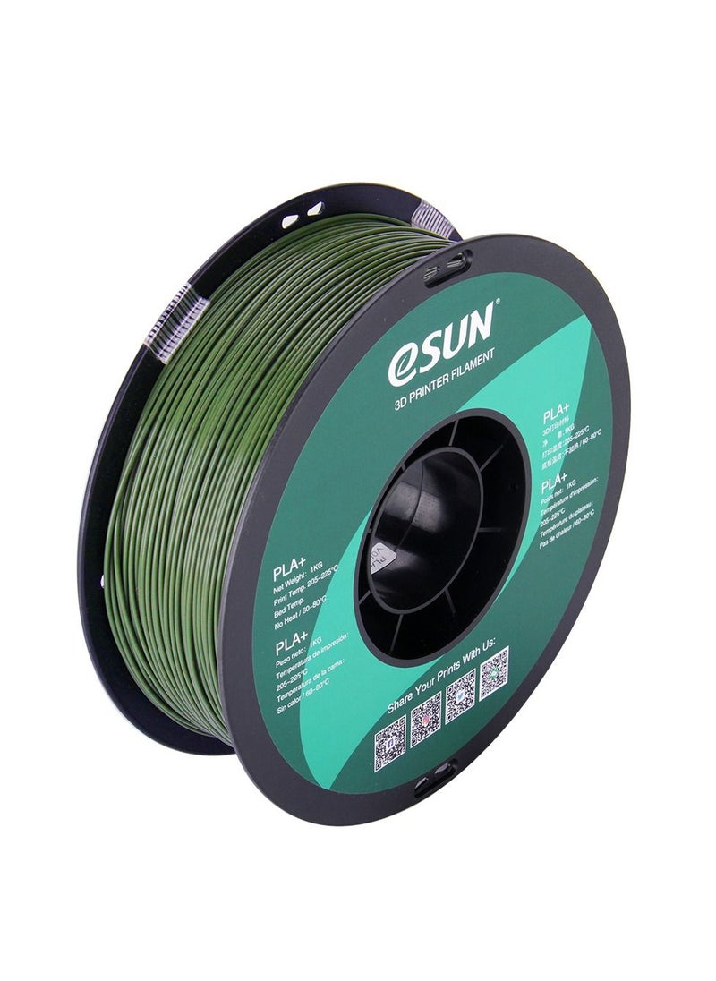 eSUN - Esun 3D Printer Filament PLA+ 1.75 mm Dimensional Accuracy +/- 0.05 mm 1 Kg (2.2 lbs) Spool 3D Printing Material for 3D Printers – Olive Green - Image 1
