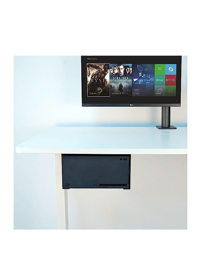 وحدة تخزين تحت الطاولة XBOX قوس معدني مناسب لمضيف XSX التخزين المخفي تحت الطاولة (أسود) - Image 4
