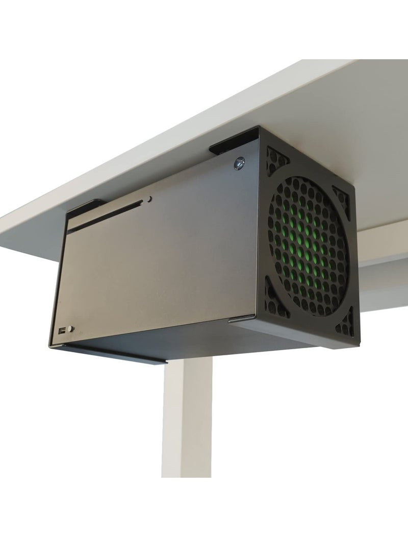 وحدة تخزين تحت الطاولة XBOX قوس معدني مناسب لمضيف XSX التخزين المخفي تحت الطاولة (أسود) - Image 1