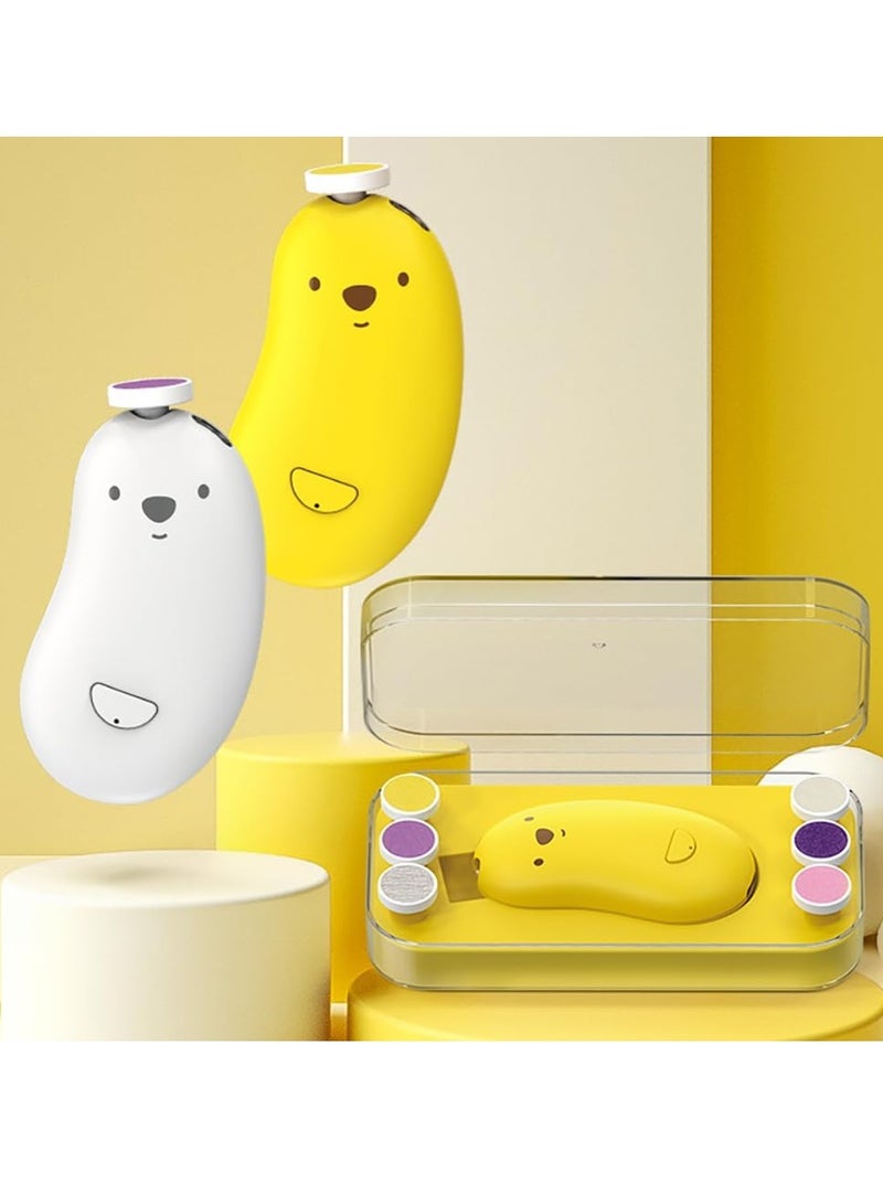 Xkimos Electric Nail Clippers,Rechargeable Nail Cutter Electric/Baby Nail Trimmer/Nail Cutter/Nail Clipper With Night Light and 6 Filing Heads for Baby and Adult - Image 3