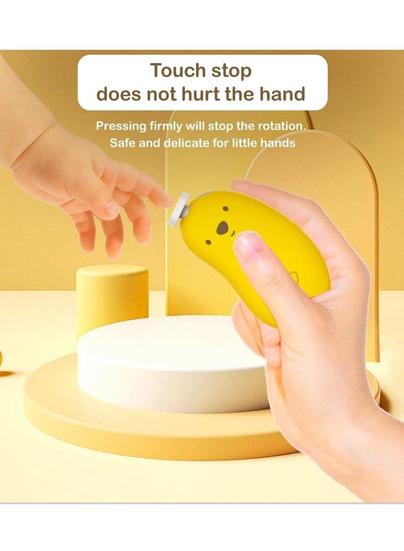 Xkimos Electric Nail Clippers,Rechargeable Nail Cutter Electric/Baby Nail Trimmer/Nail Cutter/Nail Clipper With Night Light and 6 Filing Heads for Baby and Adult - Image 5