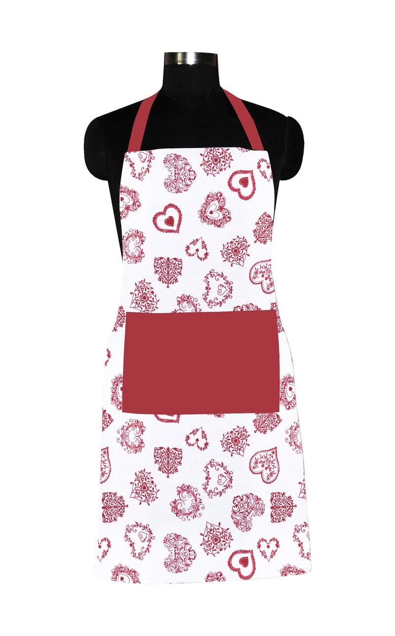 Airwill 100% Cotton Designer Home Use/Chefs Kitchen Apron with Free Sized and Long Straps on Both Sides, Adjustable Buckle on Top. Pack of 1 pc - Image 4