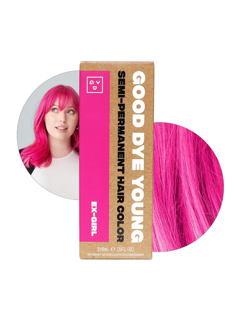 Good Dye Young Good Dye Young SemiPermanent Hair Color Vegan and CrueltyFree Pink Hair Dye Last up to 24 Washes NonDamaging Conditioning Hair Color 5FL OZ Ex Girl 
