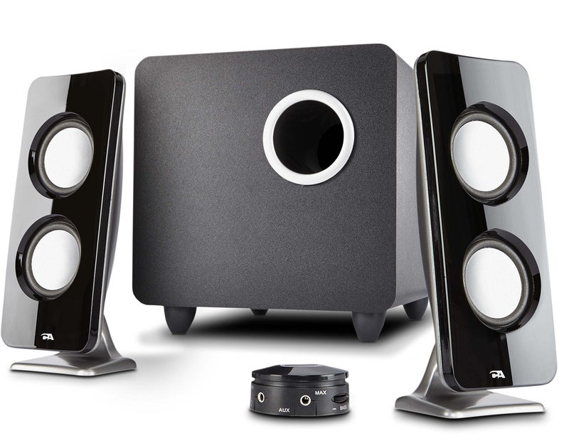 Cyber Acoustics نظام مكبرات الصوت متعدد الوسائط Cyber Acoustics CA-3610 2.1 مع مضخم صوت، مكبرات صوت كمبيوتر مثالية لجهاز الكمبيوتر أو ماك، رائعة للموسيقى والأفلام والألعاب - Image 1