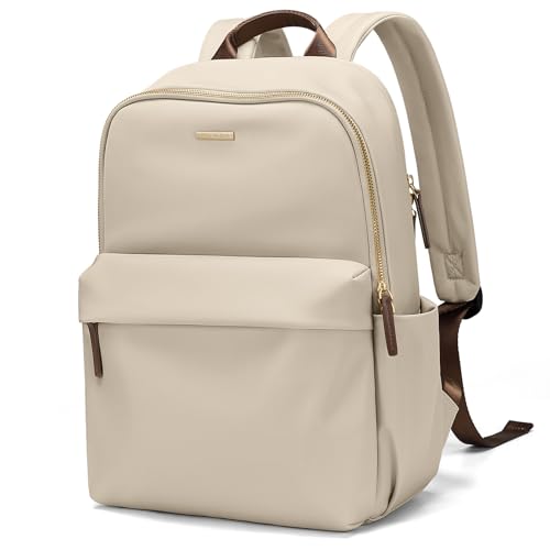 GOLF QUALITY Laptop Backpack for Women Fit 14 Inch Stylish Daypack Notebook Travel Work Commuter Casual Daypack Back pack Purse for Women Travel Business Apricot - Image 1