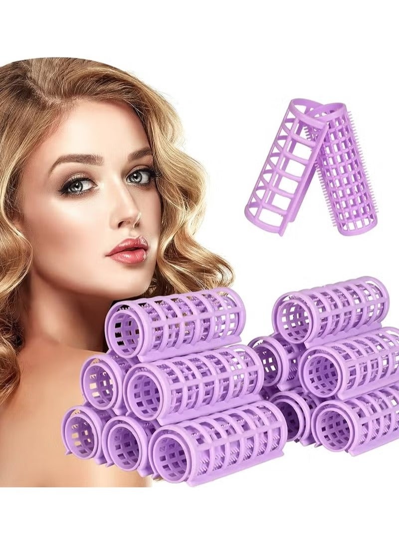 بكرات شعر بلاستيكية سهلة التركيب لتصفيف الشعر للبنات والنساء، بكرات تجعيد الشعر بدون تموجات حرارية - 5 قطع قد يختلف اللون - Image 1