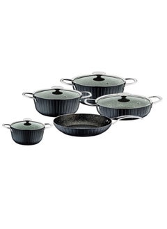 OMS COLONNA  9PCS COOKWAR SET BLACK COLOR-MADE IN TURKEY  - Image 1