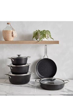 OMS COLONNA  9PCS COOKWAR SET BLACK COLOR-MADE IN TURKEY  - Image 4