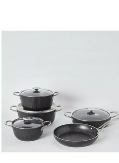 OMS COLONNA  9PCS COOKWAR SET BLACK COLOR-MADE IN TURKEY  - Image 2
