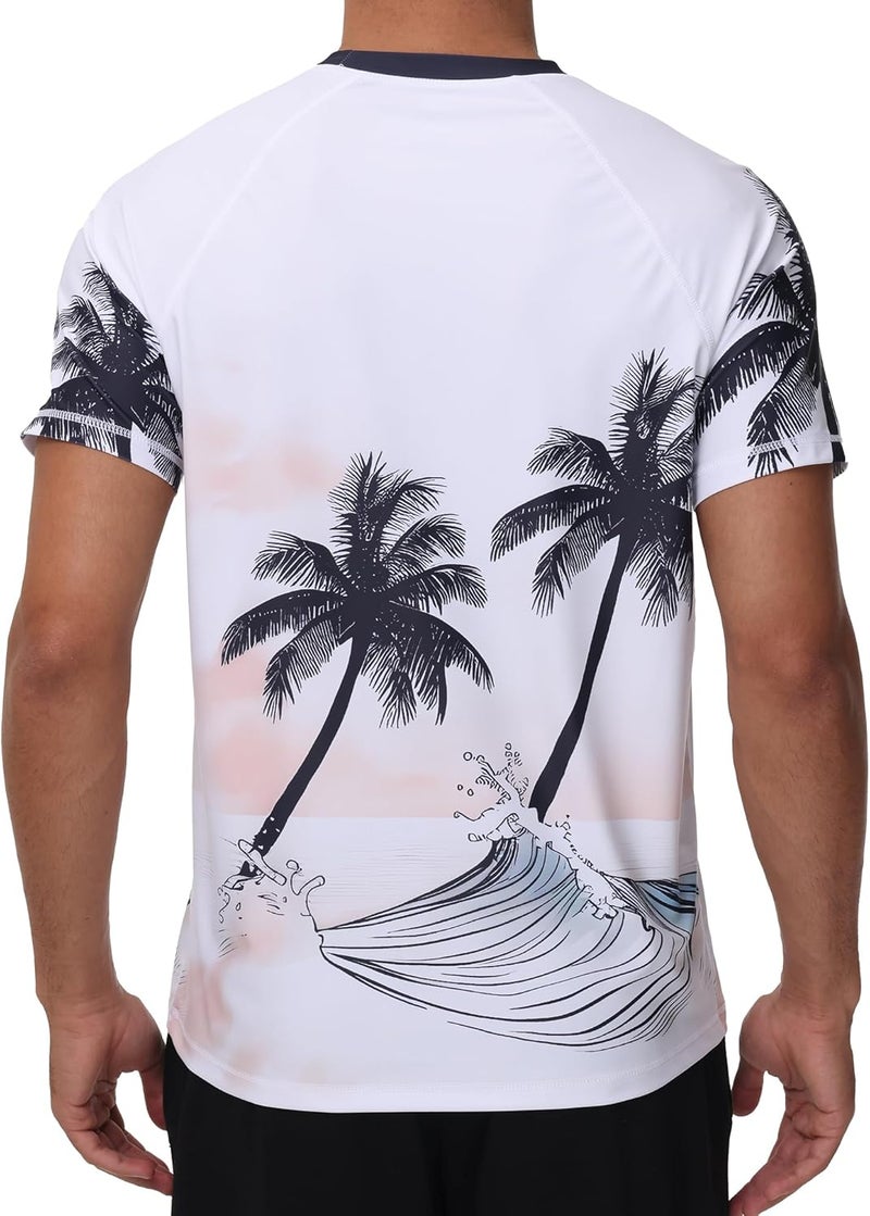VAYAGER Men's Swim Shirts Rash Guard UPF 50+ T Shirts Quick Dry Loose Fit Water Surfing Shirt - Image 3