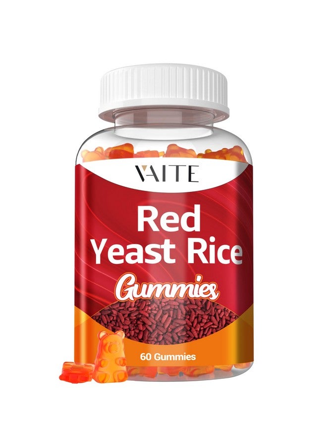 VAITE Red Yeast Rice with CoQ10 Gummies - 1200 mg RYR Synergy Plant-Based Supplement with Coenzyme Q10, Non-GMO, Citrinin-Free, No Artificial Additives, Supports Vitality, Endurance & Energy - 60 Gummies - Image 1