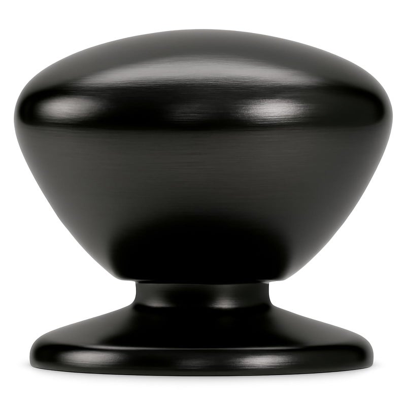 trust4care 2-Pack Extra Large Matt Black Bifold Closet Door Knobs with Wide Base, Heavy Passage Wardrobe Dresser Kitchen Pantry Dummy Pull Doorknobs, 1-3/5" Furniture Drawer Handles - Image 1