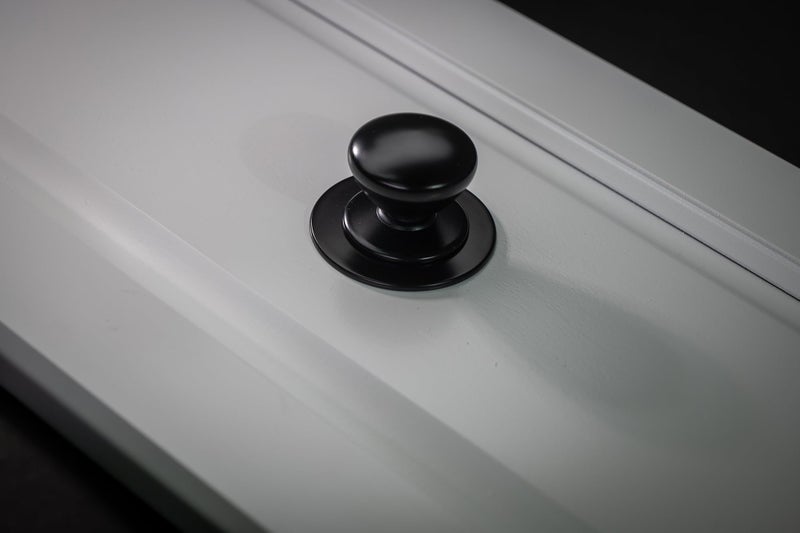 trust4care 2-Pack Extra Large Matt Black Bifold Closet Door Knobs with Wide Base, Heavy Passage Wardrobe Dresser Kitchen Pantry Dummy Pull Doorknobs, 1-3/5" Furniture Drawer Handles - Image 4