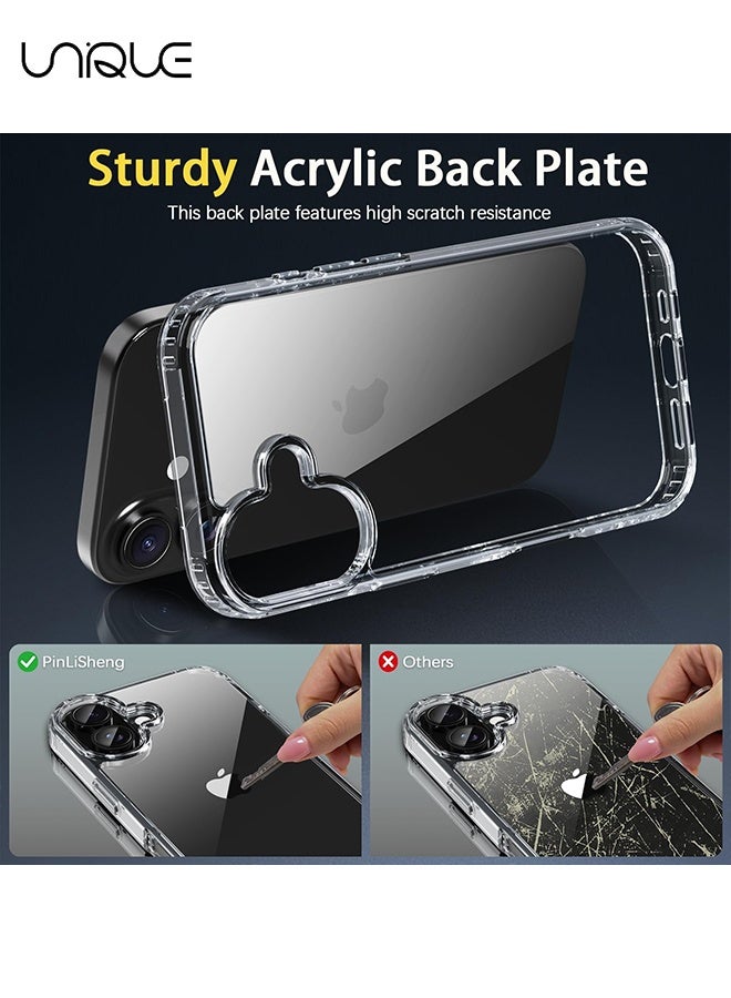 Unique Compatible with iPhone 17 Case - Ultra-Thin Transparent Hard PC and Soft TPU Cover - with Shockproof Bumper and Anti-Scratch Back - Clear - Image 3