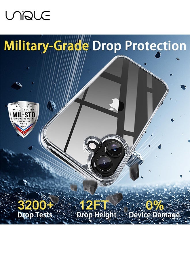 Unique Compatible with iPhone 17 Case - Ultra-Thin Transparent Hard PC and Soft TPU Cover - with Shockproof Bumper and Anti-Scratch Back - Clear - Image 2
