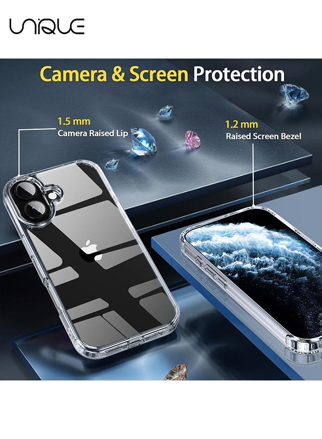 Unique Compatible with iPhone 17 Case - Ultra-Thin Transparent Hard PC and Soft TPU Cover - with Shockproof Bumper and Anti-Scratch Back - Clear - Image 4