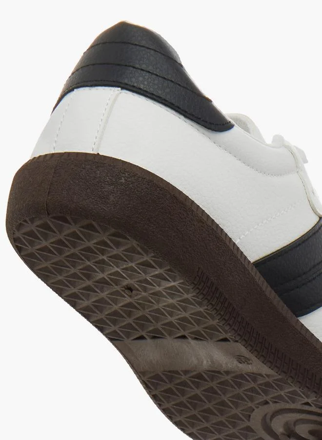 Dash White Panelled Low Ankle Sneakers with Lace-Up Closure for Women | Best Price UAE
