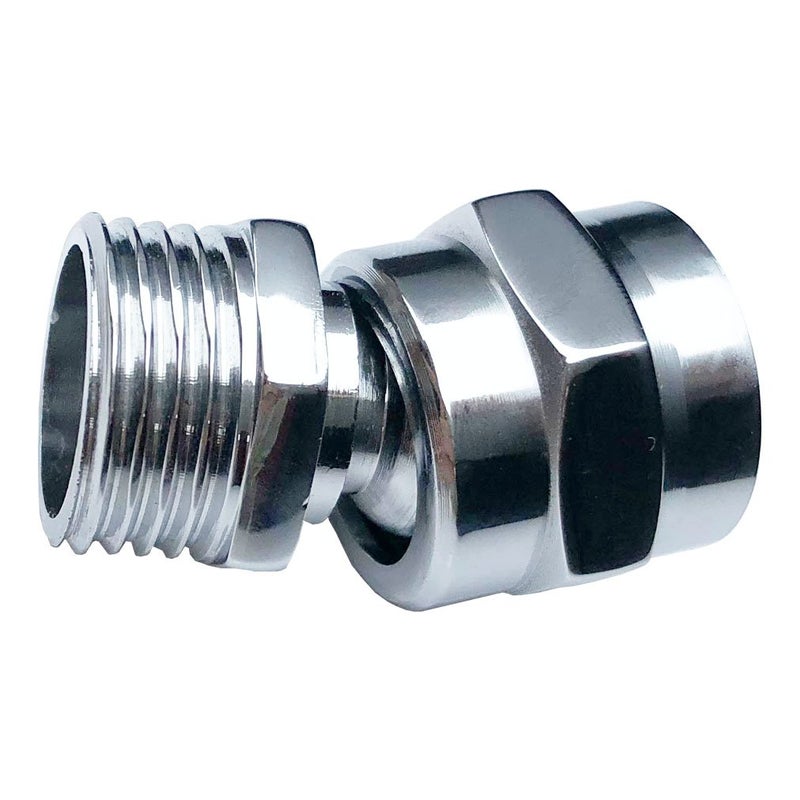 MISSMIN Shower head Swivel adapter,ball joint povit for overhead/handheld shower head,shower arm connection,polished Chrome - Image 1
