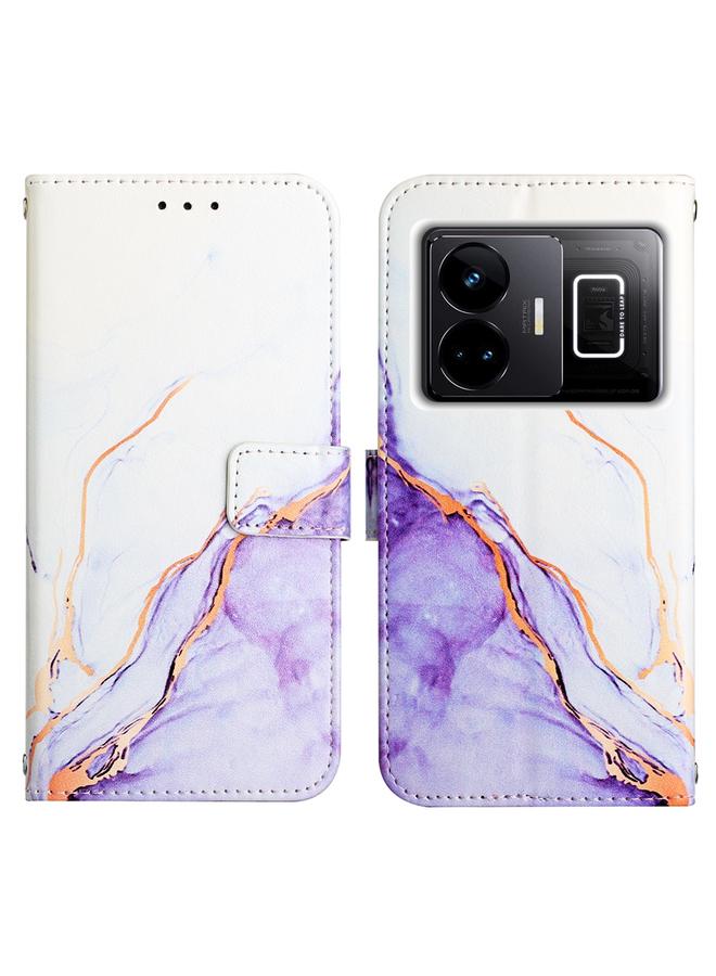 S-TOP Case For Realme GT Neo 5 5G / GT3 PT003 Marble Pattern Flip Leather Phone Case - Image 2