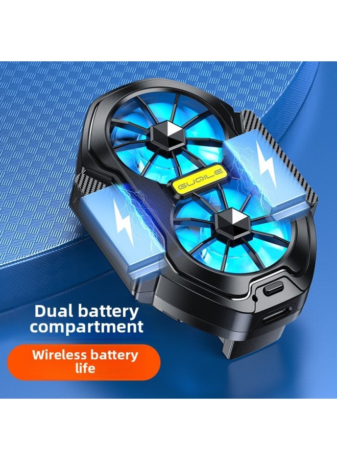 Loquat FS01 Dual Fan Mobile Phone Radiator Hand Travel Heat Dissipation Air-cooled Battery Radiator Back Clip Cooling Artifact-Color:Fs01 Dual Fan Charging Model (600 Mah)  - Image 2