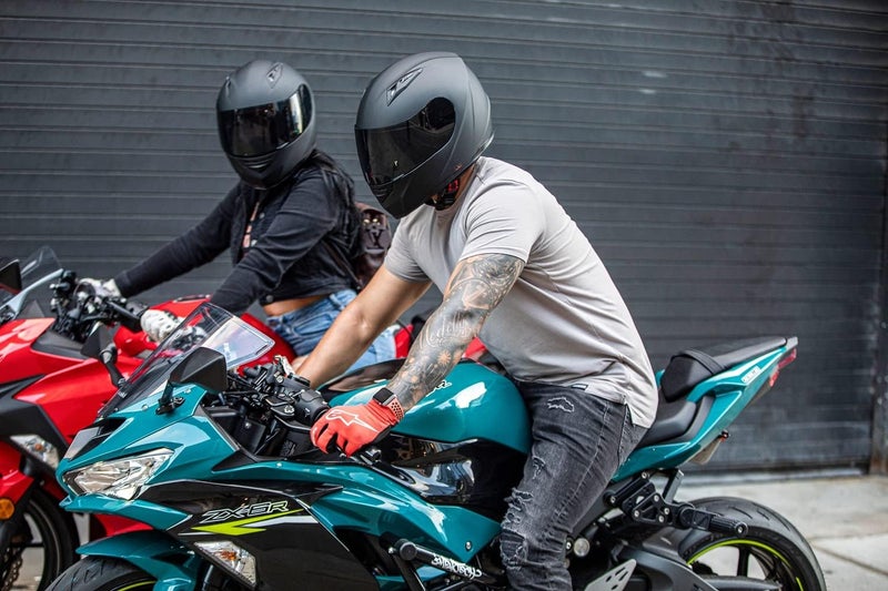 VCAN VX Lightweight Full Face Motorcycle Helmet with Extra Tinted Visor - Image 4
