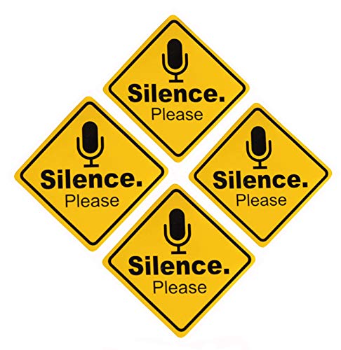 eSplanade Silence Please Sign Sticker Decal - Easy to Mount Weather Resistant Long Lasting Ink (Size -5.5"x5.5") - Image 5