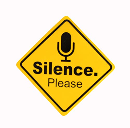 eSplanade Silence Please Sign Sticker Decal - Easy to Mount Weather Resistant Long Lasting Ink (Size -5.5"x5.5") - Image 2