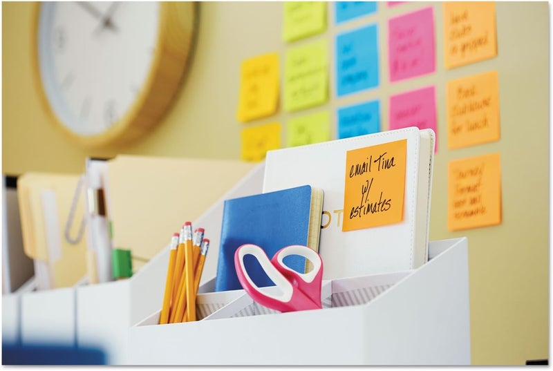 Post It Super Sticky Notes, 24 Sticky Note Pads, 3 x 3 in., Ideal for Organization in Your Dorm, Home or Office, Energy Boost Collection - Image 2
