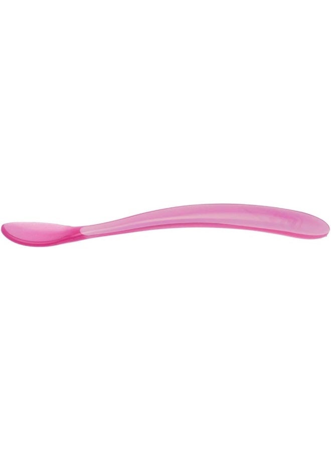 Chicco Soft Silicone Spoon Set - Pink - Image 3