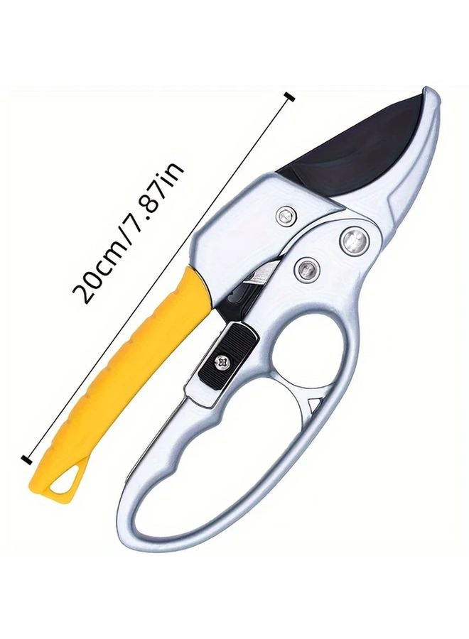 8 Inch Professional Ratchet Garden Pruning Shears 3 Stage Anvil Design 5X Cutting Power Ideal For Weak Hands 1PCS - Image 1