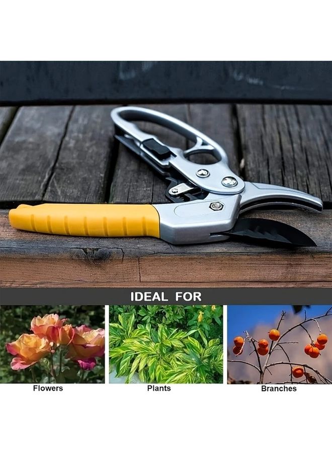 8 Inch Professional Ratchet Garden Pruning Shears 3 Stage Anvil Design 5X Cutting Power Ideal For Weak Hands 1PCS - Image 4
