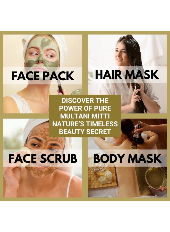 Bliss of Earth Multani Mitti Powder 100g, 100% Pure Fuller’s Earth, Natural Skin Care & Face Pack - Image 5