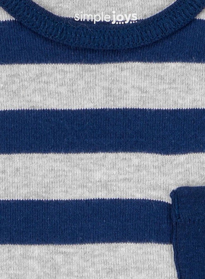 Simple Joys by Carter's Baby 6-pack Short-sleeve Bodysuit, Stripes, 6-9 Months - Image 2