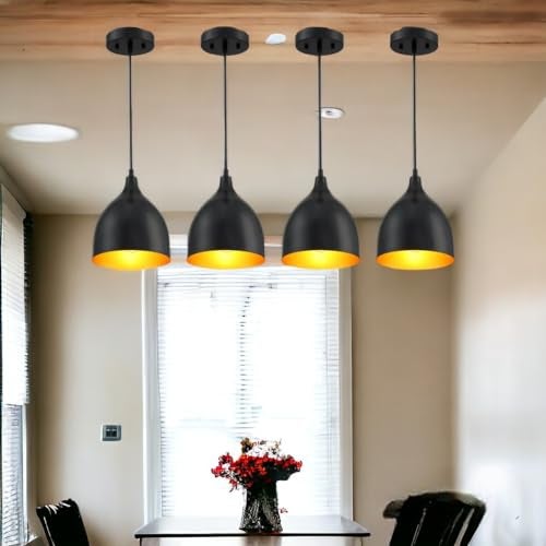 GreyWings Modern Hanging Pendant Light for Ceiling – Black Aluminium Dome, Antique Décor, E-27 Holder, (Bulb is not Included), Pack of 1 - Image 4
